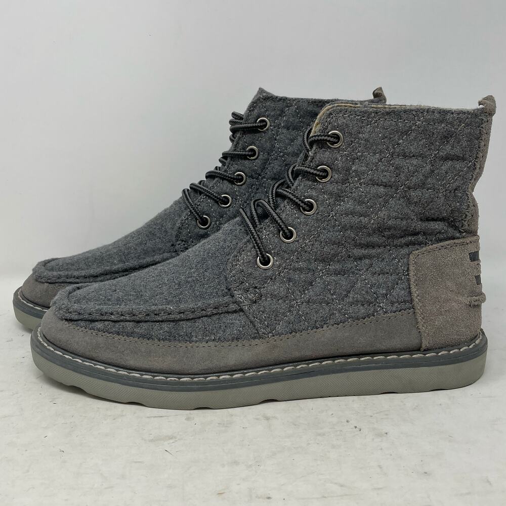 Toms Grey Quilted Searcher High Top Chukka Boots Mens Size 8